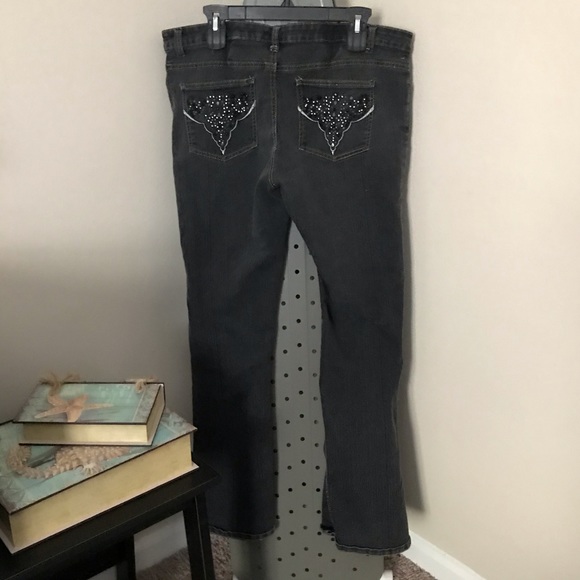 🌸 3/$20 Out Jeans Gray/Black Jeans Size 14 - Picture 4 of 4